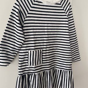 Long sleeve stripe girls dress